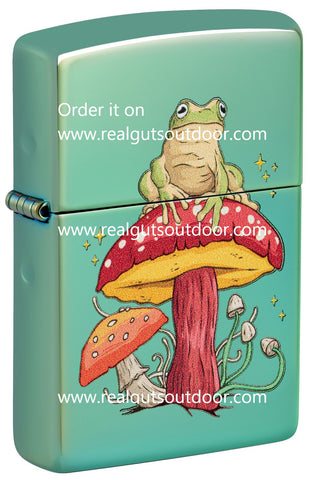 Zippo Mystical Frog Design High Polish Green 48973