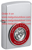Zippo United States Marines Emblem Satin Chrome 48974