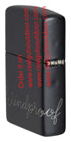 Zippo Script Design Black Matte with Chrome 48979