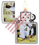 Zippo Norman Rockwell Astronaut Street Chrome two-sided Color Image 48988