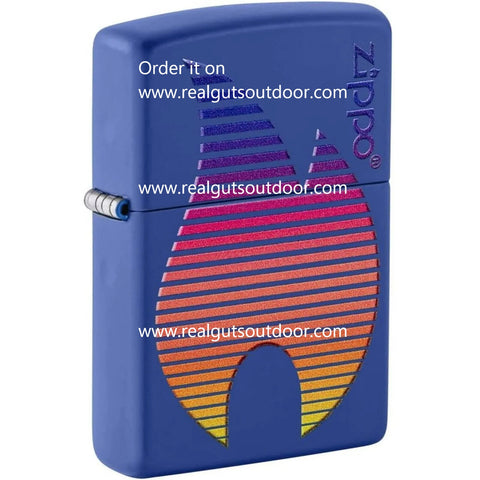 Zippo Flame Design Royal Blue Matte 48996