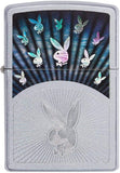 Zippo Playboy Engraved Bunny & Graphics Satin Chrome 49002
