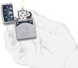 Zippo Playboy Engraved Bunny & Graphics Satin Chrome 49002