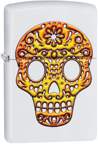 Zippo Sugar Skull White Matte 49003