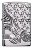 Zippo Patriotic Design High Polish Chrome 49027