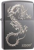 Zippo Chinese Dragon Design Black Ice 49030