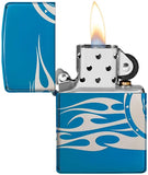 Zippo Tattoo Design High Polish Blue 49048