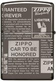 Zippo Newsprint Design Black Ice 49049