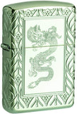 Zippo Armor High Polish Green Elegant Dragon 49054