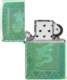 Zippo Armor High Polish Green Elegant Dragon 49054