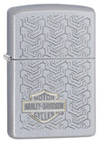 Zippo Unisex Harley Davidson Two Tone Satin Chrome 49062