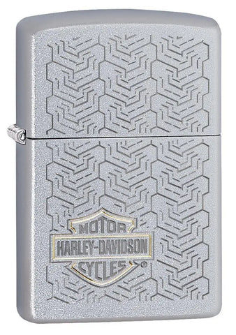 Zippo Unisex Harley Davidson Two Tone Satin Chrome 49062