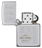Zippo Unisex Harley Davidson Two Tone Satin Chrome 49062