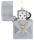 Zippo Playboy Art Deco Design Satin Chrome 49069