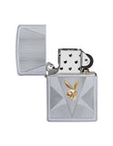 Zippo Playboy Art Deco Design Satin Chrome 49069