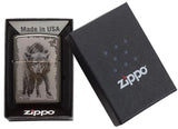 Zippo Wolf Design Black Ice 49073
