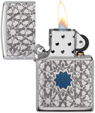 Zippo Arabic Star Pattern High Polish Chrome 49076