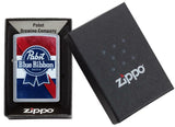 Zippo Pabst Blue Ribbon Logo Street Chrome 49077