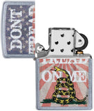 Zippo Don't Tread on Me American Flag Street Chrome 49086