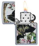 Zippo Spazuk German Shepherd with Flowers Street Chrome 49089