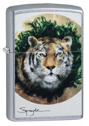 Zippo Spazuk Tiger Design Street Chrome 49090