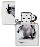 Zippo Spazuk Smoking Penguin Design White Matte 49092
