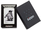 Zippo Spazuk Smoking Penguin Design White Matte 49092