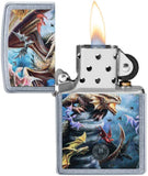 Zippo Anne Stokes Colorful Dragons Street Chrome 49104