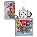 Zippo Psychedelic Lip Design Street Chrome 49110