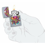 Zippo Psychedelic Lip Design Street Chrome 49110
