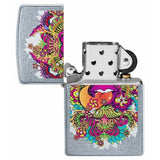 Zippo Psychedelic Lip Design Street Chrome 49110