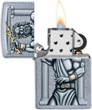 Zippo Zeus Lightingbolt Design Street Chrome 49137