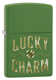 Zippo Lucky Charm Design Moss Green Matte 49138