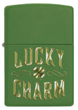 Zippo Lucky Charm Design Moss Green Matte 49138