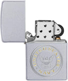 Zippo US Navy Emblem Satin Chrome 49148