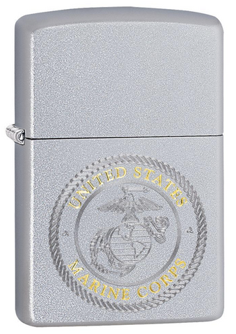 Zippo U.S. Marine Corps. Emblem Satin Chrome 49150