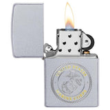 Zippo U.S. Marine Corps. Emblem Satin Chrome 49150