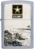 Zippo U.S. Army Battle Scene Street Chrome 49152