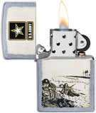 Zippo U.S. Army Battle Scene Street Chrome 49152