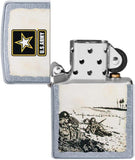 Zippo U.S. Army Battle Scene Street Chrome 49152
