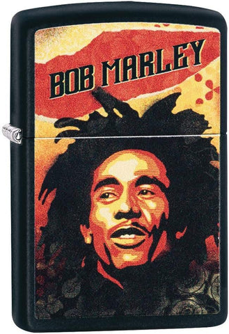 Zippo Bob Marley Illustration Black Matte 49154