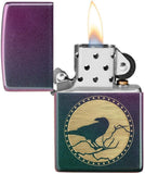Zippo Raven Silhouette Design Iridescent 49186