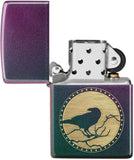 Zippo Raven Silhouette Design Iridescent 49186