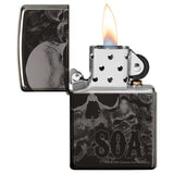 Zippo Sons of Anarchy 360° Skulls Black Ice 49192