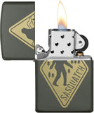 Zippo Sasquatch Crossing Sign Green Matte 49246