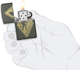 Zippo Sasquatch Crossing Sign Green Matte 49246