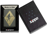 Zippo Sasquatch Crossing Sign Green Matte 49246