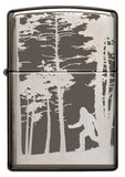 Zippo Big Foot Sasquatch in The Woods 360° Design Black Ice 49247