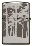 Zippo Big Foot Sasquatch in The Woods 360° Design Black Ice 49247