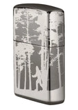 Zippo Big Foot Sasquatch in The Woods 360° Design Black Ice 49247
